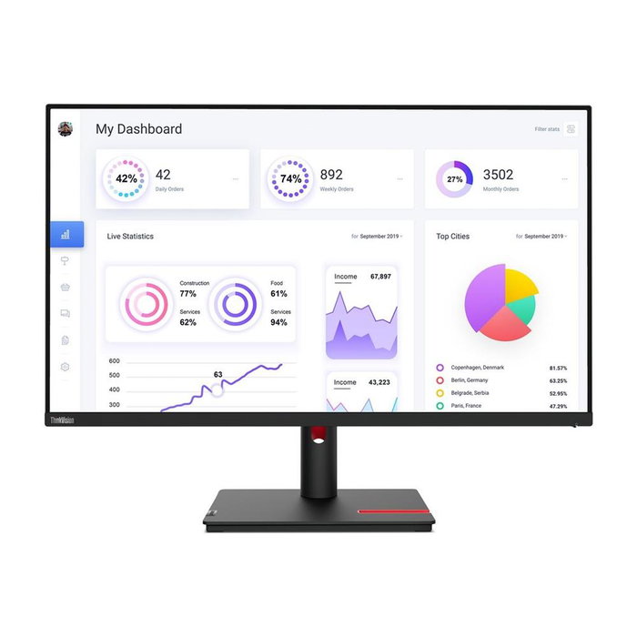 Lenovo ThinkVision T32p-30 31,5 pulg. 4K UHD IPS Negro