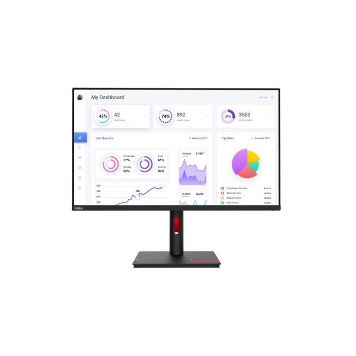 Lenovo ThinkVision T32p-30 31,5 pulg. 4K UHD IPS Negro