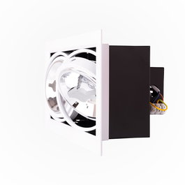 JW-CAR-LED-2x12W-CW Foco Downlight Cardan LED 24W Blanco Frío 6000K CRI 90 Brazo Direccionable Cree COB AR111 Lifud