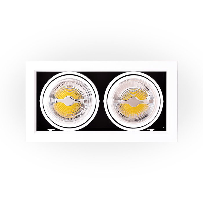 JW-CAR-LED-2x12W-CW Foco Downlight Cardan LED 24W Blanco Frío 6000K CRI 90 Brazo Direccionable Cree COB AR111 Lifud JW-CAR-LED-2x12W-CW Foco Downlight Cardan LED 24W Blanco Frío 6000K CRI 90 Brazo Direccionable Cree COB AR111 Lifud