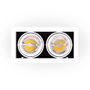 JW-CAR-LED-2x12W-CW Foco Downlight Cardan LED 24W Blanco Frío 6000K CRI 90 Brazo Direccionable Cree COB AR111 Lifud