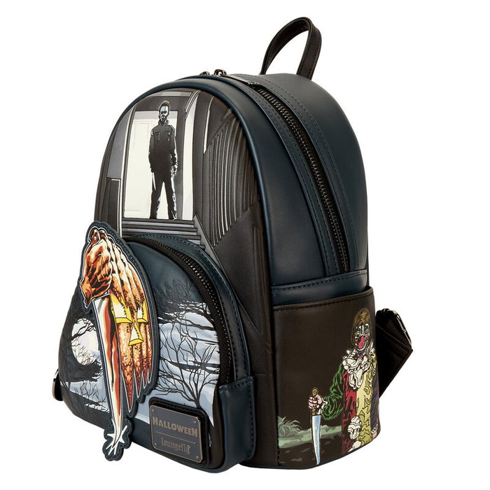 Loungefly Mochila Michael Myers Halloween 26cm Piel Vegana Brilla en la Oscuridad Con Detalles en Relieve