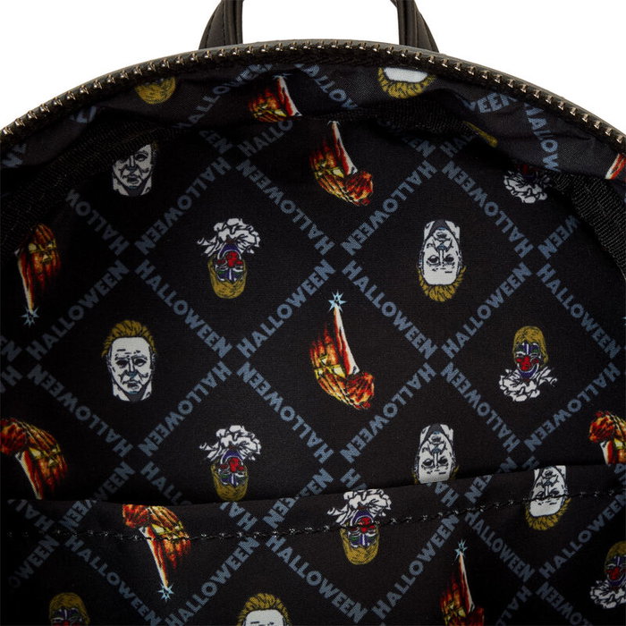 Loungefly Mochila Michael Myers Halloween 26cm Piel Vegana Brilla en la Oscuridad Con Detalles en Relieve