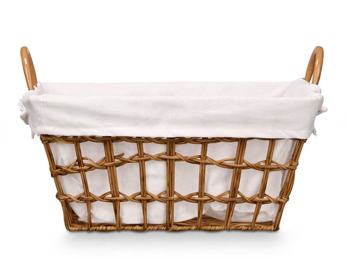 Kipit Cesto Rectangular Natural Asas 45.8 cm Ancho x 31 cm Largo x 26 cm Alto Poliester Algodon PP Hierro (Set de 12)