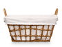 Kipit Cesto Rectangular Natural Asas 45.8 cm Ancho x 31 cm Largo x 26 cm Alto Poliester Algodon PP Hierro (Set de 12)