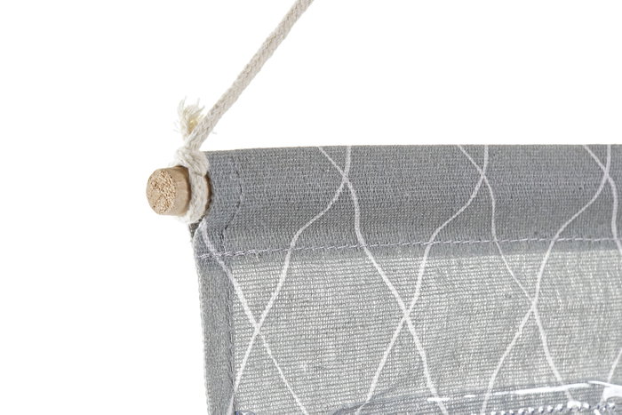 DKD Home Decor Organizador de Armario JAPAN STRIPES Gris y Blanco