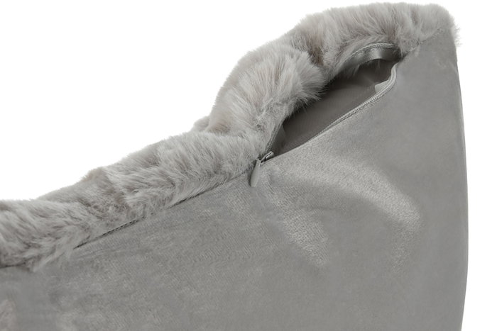DKD Home Decor Cojín de Poliéster Gris Claro 45x8x45 cm