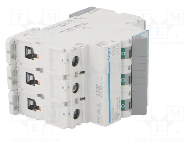 HAGER Interruptor magnetotérmico NCN 3 polos 25A 10kA