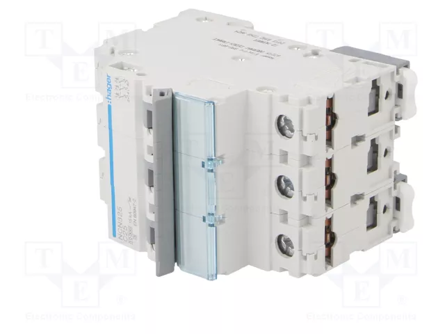 HAGER Interruptor magnetotérmico NCN 3 polos 25A 10kA