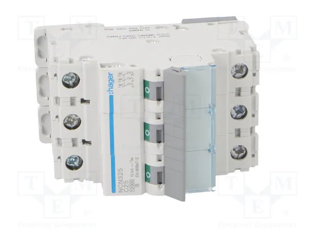HAGER Interruptor magnetotérmico NCN 3 polos 25A 10kA