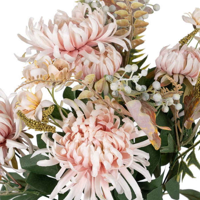 Bouquet Crisantemo Rosa Pvc-Tejido 52 cm (Set de 6)