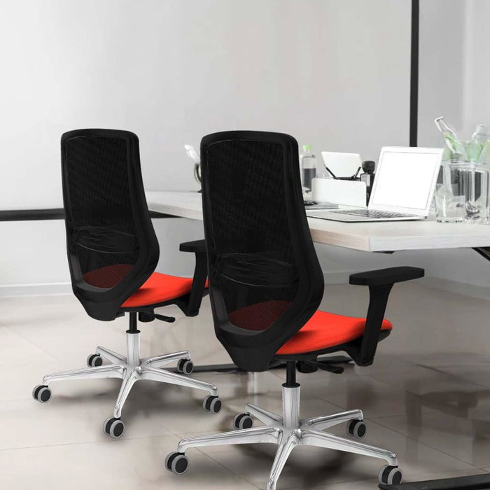 PIQUERAS Y CRESPO Silla de oficina Mardos con mecanismo Sincro, Naranja oscuro y Negro PIQUERAS Y CRESPO Silla de oficina Mardos con mecanismo Sincro, Naranja oscuro y Negro