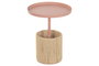 DKD Home Decor Mesita Auxiliar Hierro y Fibra Natural
