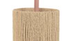 DKD Home Decor Mesita Auxiliar Hierro y Fibra Natural