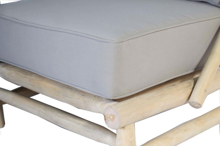 DKD Home Decor Butaca Brewi Balines Gris Claro Natural 82 x 80 x 73 cm