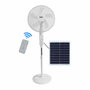 Edm Ventilador de pie solar blanco 25W con aspas de 40 cm