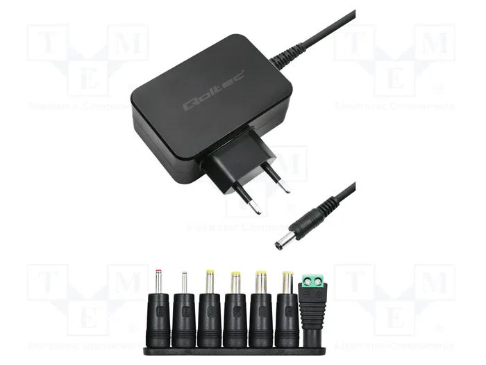 Qoltec Adaptador de corriente universal 30W 12V 2.5A con 7 conectores Qoltec Adaptador de corriente universal 30W 12V 2.5A con 7 conectores