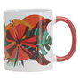 Home Deco Factory Mug 300 Ml Paradis Exotique Ilustración Asa Roja