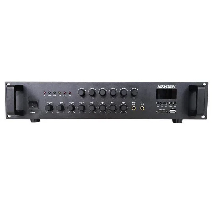Hikvision Amplificador analógico de 120W con 6 zonas Hikvision Amplificador analógico de 120W con 6 zonas