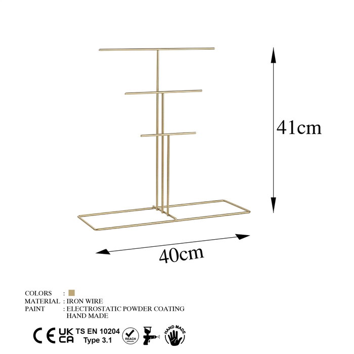 Aberto Design TK-006 Organizador Joyero Metal Oro 40x41x15 cm Aberto Design TK-006 Organizador Joyero Metal Oro 40x41x15 cm