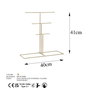 Aberto Design TK-006 Organizador Joyero Metal Oro 40x41x15 cm