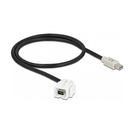 DeLOCK Módulo Keystone mini DisplayPort hembra a mini DisplayPort macho con cable blanco