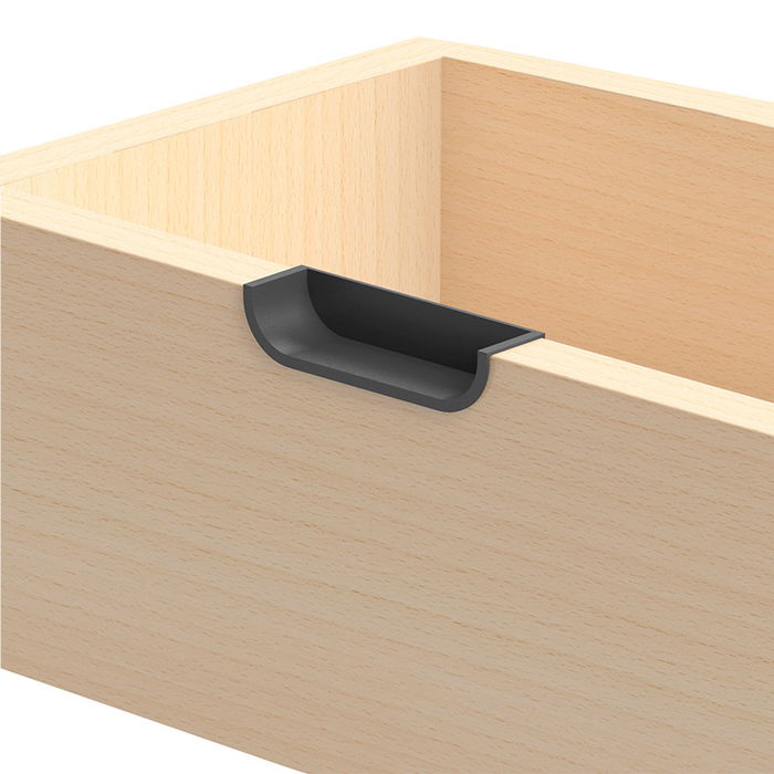 Trentadue Tirador Plástico Embutir Modelo Pokyo C65 L130 Negro SP22-SP30 Espesor SP22