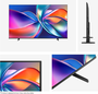 Hisense 50E77Q 50" Smart TV 4K Ultra HD QLED 127 cm, Wifi, Bluetooth, HDR, VIDAA, Control Remoto, Negro