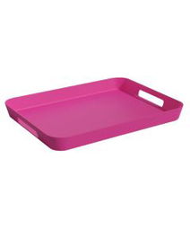 1946 Bandeja Rectangular Rosa Con Asas 1946 (4 Unidades)