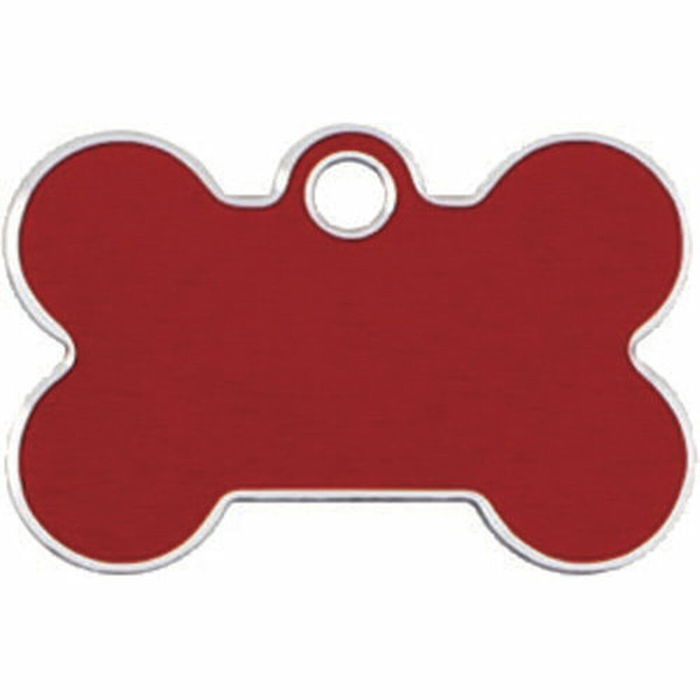 Placa identificativa para collar Imarc Bone Rojo