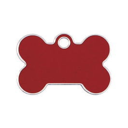 Placa identificativa para collar Imarc Bone Rojo