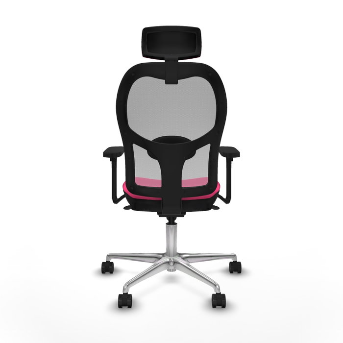 PIQUERAS Y CRESPO Silla de oficina Jorquera con mecanismo Sincro Rosa y Gris