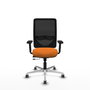 PIQUERAS Y CRESPO Silla de oficina Zulema con mecanismo Sincro/Traslack, Naranja y Negro