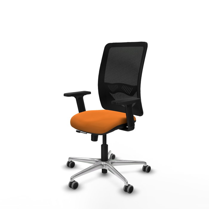 PIQUERAS Y CRESPO Silla de oficina Zulema con mecanismo Sincro/Traslack, Naranja y Negro
