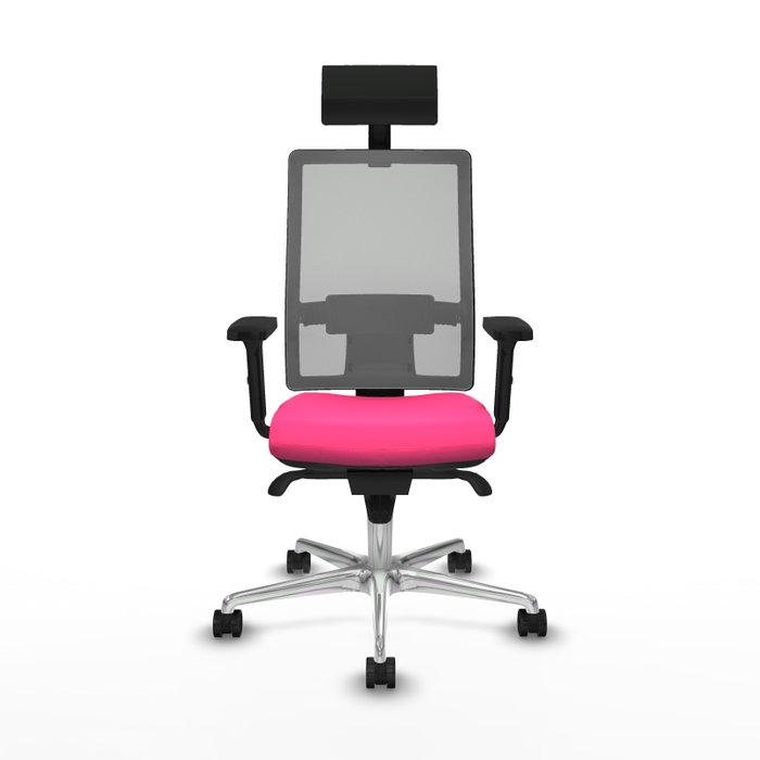 PIQUERAS Y CRESPO Silla de oficina Horna Rosa y Gris
