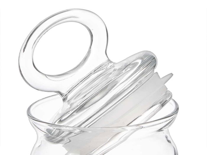 Pasabahce Tarro Kitchen 240 ml Vidrio Transparente Silicona 6.4 x 6.4 x 13.5 cm (Set de 8)