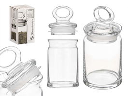 Pasabahce Tarro Kitchen 240 ml Vidrio Transparente Silicona 6.4 x 6.4 x 13.5 cm (Set de 8)
