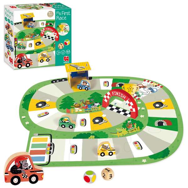 Diset Juego Mi Primera Carrera Educativo para Niños, Aprender a Contar y Colores, Edad Mínima 3 Años