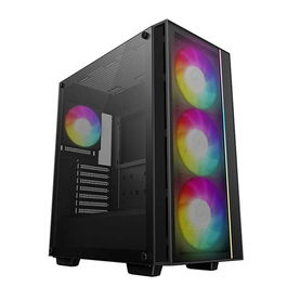 Deepcool Matrexx55 Mesh Caja Gaming ATX con Cristal Templado Negro - Soporta Tarjetas Madre ATX, Micro-ATX, Mini-ITX