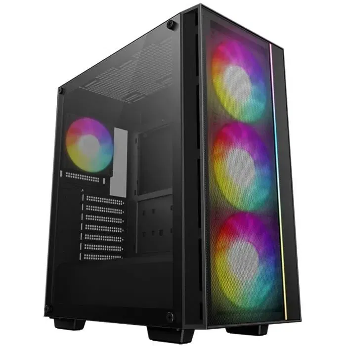 Deepcool Matrexx55 Mesh Caja Gaming ATX con Cristal Templado Negro - Soporta Tarjetas Madre ATX, Micro-ATX, Mini-ITX