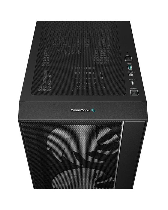 DeepCool MATREXX 55 MESH V4 C Midi Tower PC Negro, Compatible con ATX, micro ATX, Mini-ITX, para Gaming, con Ventana Lateral de Vidrio Templado
