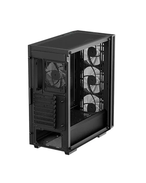 DeepCool MATREXX 55 MESH V4 C Midi Tower PC Negro, Compatible con ATX, micro ATX, Mini-ITX, para Gaming, con Ventana Lateral de Vidrio Templado