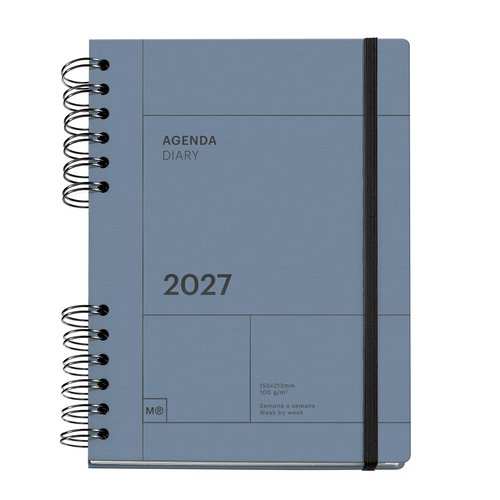 MIQUELRIUS Agenda Anual 2027 Trends Back to Basics Wire-O Azul Marino MIQUELRIUS Agenda Anual 2027 Trends Back to Basics Wire-O Azul Marino