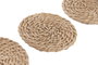 DKD Home Decor Set de 6 Posavasos de Bambú y Ratán Natural