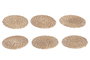 DKD Home Decor Set de 6 Posavasos de Bambú y Ratán Natural