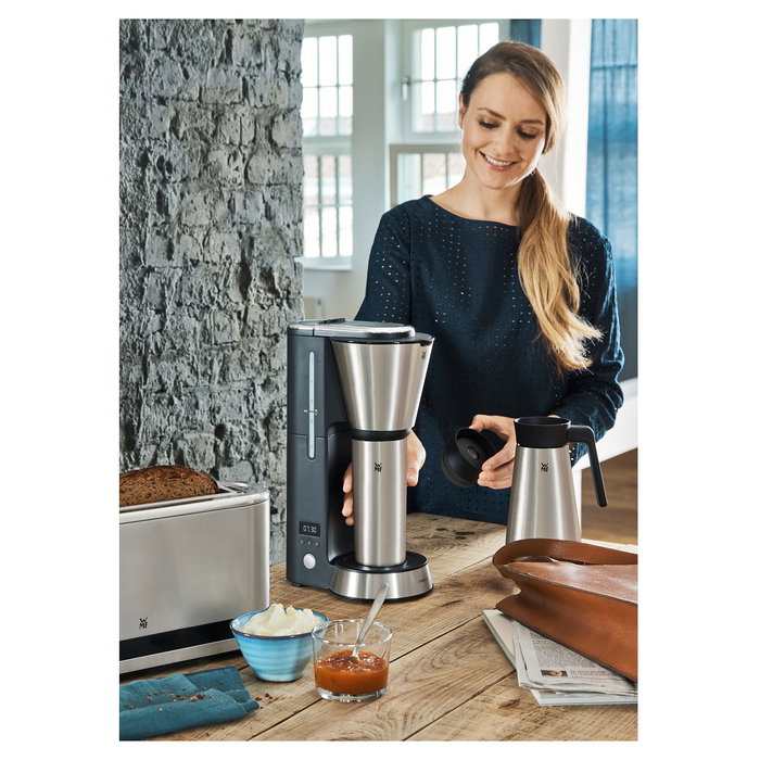 WMF Cafetera de filtro Kitchenminis 0.625 L 870 W Aroma Thermo to go Negro Cromo 0412260011