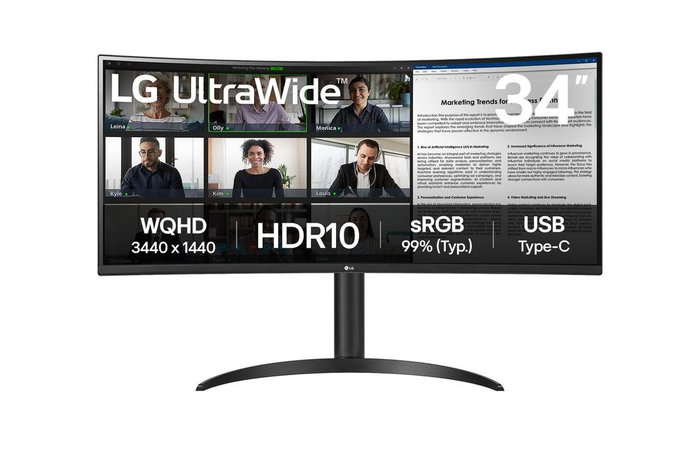 LG 34WR50QK-B Monitor UltraWide Curvo 34 Pulgadas WQHD 100 Hz Negro LG 34WR50QK-B Monitor UltraWide Curvo 34 Pulgadas WQHD 100 Hz Negro