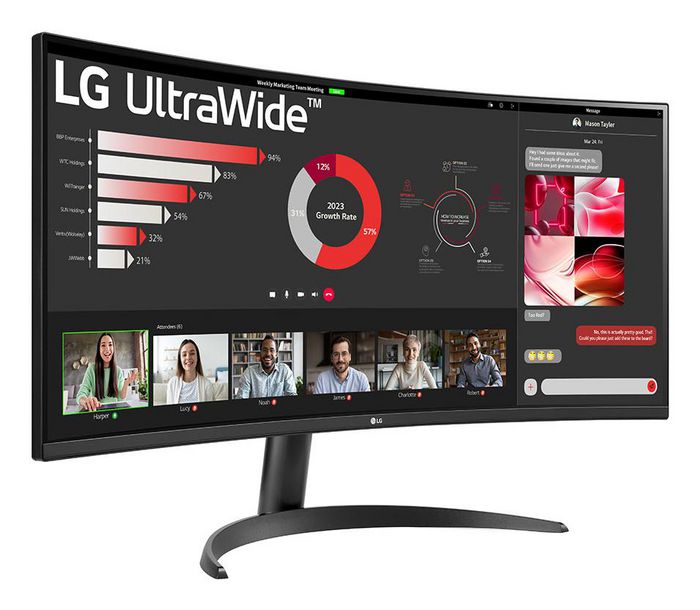 LG 34WR50QK-B Monitor UltraWide Curvo 34 Pulgadas WQHD 100 Hz Negro LG 34WR50QK-B Monitor UltraWide Curvo 34 Pulgadas WQHD 100 Hz Negro