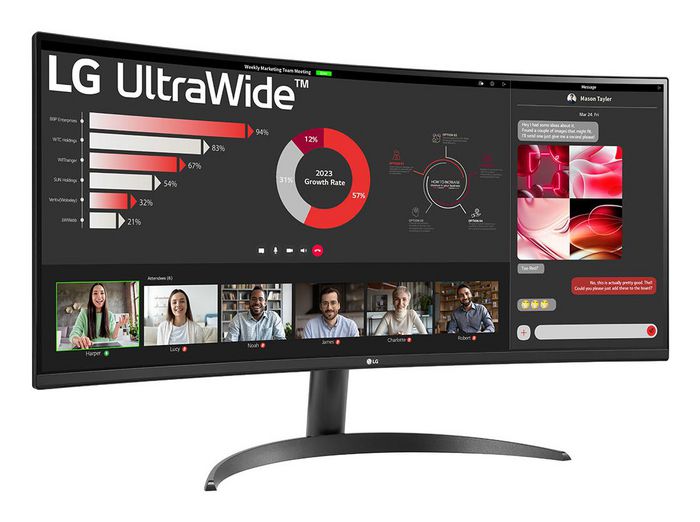 LG 34WR50QK-B Monitor UltraWide Curvo 34 Pulgadas WQHD 100 Hz Negro LG 34WR50QK-B Monitor UltraWide Curvo 34 Pulgadas WQHD 100 Hz Negro