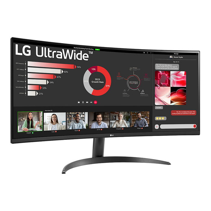 LG 34WR50QK-B Monitor UltraWide Curvo 34 Pulgadas WQHD 100 Hz Negro LG 34WR50QK-B Monitor UltraWide Curvo 34 Pulgadas WQHD 100 Hz Negro
